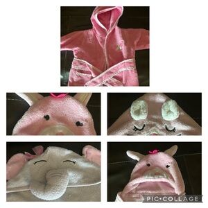 Little towels or blankets for your little one. Lot of 5 of them. Pink and gray!